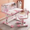 LINASHI Desk for Kids, Kids Desk Height Adjustable, Kids Desk and Chair Set, Kids Study Table and Chair Set with Widened Desktop, Desk for Girls with Storage Drawer, Ergonomic School Desk for Kids view 2