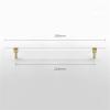 SOSODBBM Acrylic Furniture Door Handles Zinc Alloy Cabinet Drawer Knobs Cupboard Wardrobe Door Wood Pulls Furniture Hardware 2Pcs(Acrylic 224mm) view 2