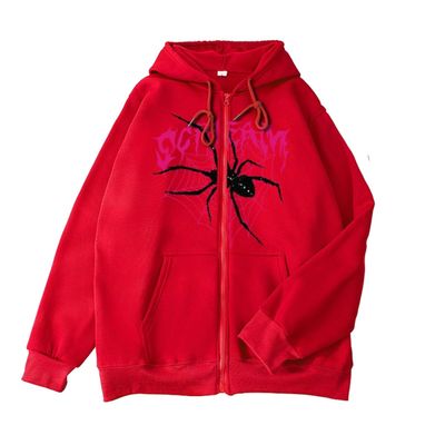 YUNZSXJY Womens Zip Up Grunge Hoodies Long Sleeve Oversized Y2k Pullover Hooded Sweatshirt Unisex Fashion Hoodie Streetwear