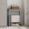 Small Side Tables Living Room Small Space, Small Storage Cabinet with Wheels Robot Vacuum Storage Side Table Multi-Functional Fish Tank Stand for Living Room(Black) view 4
