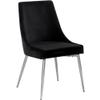 MAKLAINE Contemporary Upholstered Black Velvet Dining Chair (Set of 2) view 3