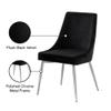 MAKLAINE Contemporary Upholstered Black Velvet Dining Chair (Set of 2) view 4