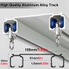 Double Tracks Curtain Track(3.2ft-19.6ft), Ceiling Track for Curtains, Aluminum Curtain Track, with Installation Material, for Shower Bay Window RV Curtain Room Divider(Gold,2m/6.56FT(2 * 1m)) view 2