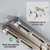 Double Tracks Curtain Track(3.2ft-19.6ft), Ceiling Track for Curtains, Aluminum Curtain Track, with Installation Material, for Shower Bay Window RV Curtain Room Divider(Gold,2m/6.56FT(2 * 1m)) view 3