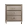 Pllrbvshs Bedroom Bedside Cabinet Champagne Bedside Table Wood Nightstand with 3 Drawers Silver Cabinet Minimalist Nightstand Furniture Side Table with Storage for Living Room Bedroom. view 1