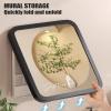 LMMDHUSV Bathroom Hanging Dry Clothes Folding Storage Cabinet Waterproof Large Capacity Mural Storage Box Abstract Landscape Painting Wall Organizer for Space Saving,E view 4