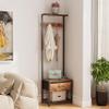 LUMTOK Hall Tree with Shoes Bench Storage,Small Coat Rack with Drawers view 3
