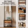 LUMTOK Hall Tree with Shoes Bench Storage,Small Coat Rack with Drawers view 4