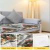 Christmas Sofa Couch Cushion Covers Washable, Removable Stretchable Sectional Couch Covers, Xmas Snowflake Birds Farmhouse Pine Cones Slipcovers for L & T Shape Sofa Furniture Protector S Size 1 pc view 4