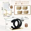 63'' Glass Dining Table Set for 4, Kitchen Table Chairs Set of 4, Clear Glass Dining Table with Black unique design Leg and Gold Metal Base, 4 PU Dining Chairs with Metal Legs, Living Room, Kitchen. view 3