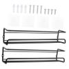 COLLBATH 2pcs Wall-mounted Seasoning Bottle Rack Stylish Kitchen Storage Shelves for Spices and Sauces Space-saving Design Black for Organizing Kitchen Cabinets view 1