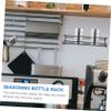 COLLBATH 2pcs Wall-mounted Seasoning Bottle Rack Stylish Kitchen Storage Shelves for Spices and Sauces Space-saving Design Black for Organizing Kitchen Cabinets view 2
