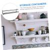 COLLBATH 2pcs Wall-mounted Seasoning Bottle Rack Stylish Kitchen Storage Shelves for Spices and Sauces Space-saving Design Black for Organizing Kitchen Cabinets view 4