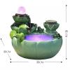DINBOZ26X Indoor Fountain Rockery Water Scenery Flowing Water Decoration Fountain Lotus Bonsai Circular Living Room Desktop Decoration Feng Shui Flowing Water Decoration Tabletop Fountain(Large) view 2