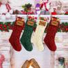 Personalized Christmas Stocking, Customized Engraved Christmas Stockings with Names, 18 inches Large Knitted Xmas Stockings for Kids, Holiday Birthday Party Family Fireplace Stairs Decoration 6 PCS view 2