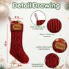 Personalized Christmas Stocking, Customized Engraved Christmas Stockings with Names, 18 inches Large Knitted Xmas Stockings for Kids, Holiday Birthday Party Family Fireplace Stairs Decoration 6 PCS view 4