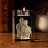 Qijundian Personalized Photo Engraved Crystal Candelabra 3D Memorial Candle Laser Photo Glass Candle Holder Funeral Memorial Candle Photo Personalized (5x5x12cm) view 1