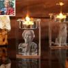 Qijundian Personalized Photo Engraved Crystal Candelabra 3D Memorial Candle Laser Photo Glass Candle Holder Funeral Memorial Candle Photo Personalized (5x5x12cm) view 4