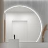 InnoMirroK Modern Bathroom Mirror, Half Moon Anti-Fog Makeup Mirror, Intelligent LED Wall Mirror, 3-Color Lighting, Explosion-Proof, Touch Switch, 3636inch(Left Under Cut,110cm/43) view 2