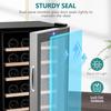 Wine Fridge, 28 Bottle Wine Cooler 34-65 Beverage Wine Refrigerator, Tempered Glass For Red Wine, Champagne, Adjust Temperature, Led Touch, Built-In or Freestanding for Bar, Home, Condo view 2