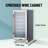 Wine Fridge, 28 Bottle Wine Cooler 34-65 Beverage Wine Refrigerator, Tempered Glass For Red Wine, Champagne, Adjust Temperature, Led Touch, Built-In or Freestanding for Bar, Home, Condo view 3