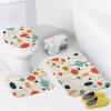 Bathroom Rug Modern Mid Century 3 Pieces Bathroom Rugs Bath Set Non-Slip Ultra Soft Carpet Mats Absorbent with U-Shaped Toilet for Toilet Bath Mat Set view 2