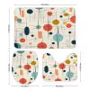Bathroom Rug Modern Mid Century 3 Pieces Bathroom Rugs Bath Set Non-Slip Ultra Soft Carpet Mats Absorbent with U-Shaped Toilet for Toilet Bath Mat Set view 3