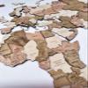 3D Wooden World Map, Wall Decor, 3D World Map, Wooden World Map, Home Decor (Cal King) view 3