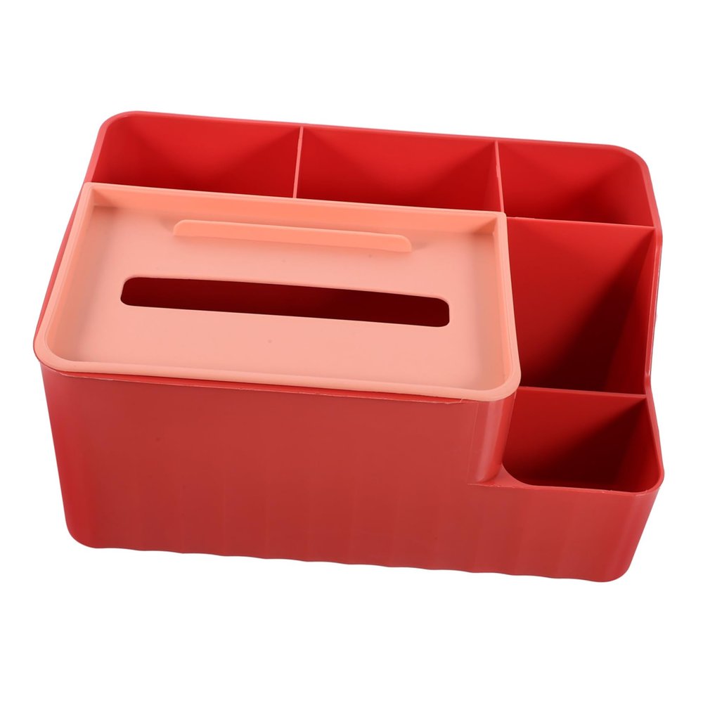 ABOOFAN Multifunctional Storage Box Living Room Decor Office Desk Organizer Paper Tissue Napkin Holder Container Plastic Material