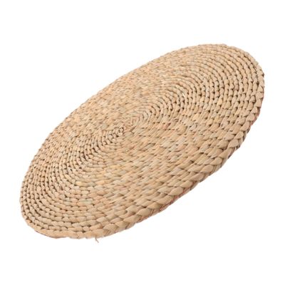 Unomor Meditation Yoga Seat Pad Handmade Cattail Floor Cushion Woven Pillow Traditional Mat Comfortable Woven Seat