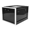 PUSOKEI Box with Lock, Easy to Use, Abrasion Plastic Refrigerator Lock Box, Enough Storage Space for Office (Black and White Frame) view 1