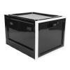 PUSOKEI Box with Lock, Easy to Use, Abrasion Plastic Refrigerator Lock Box, Enough Storage Space for Office (Black and White Frame) view 4