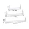 STOBAZA 1set Screwless Wall Shelf Warm White Space-Saving Bookcase for Living Room Bedroom Easy Installation Versatile Wall Ornament Natural Material view 3