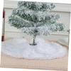 MOBUTOFU 2pcs Mini Christmas Tree Skirt Soft Xmas Decor for Desktop Trees Cozy Atmosphere Holiday Decoration and Design for Home and Parties view 3