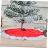 MOBUTOFU 2pcs Mini Christmas Tree Skirt Soft Xmas Decor for Desktop Trees Cozy Atmosphere Holiday Decoration and Design for Home and Parties view 4