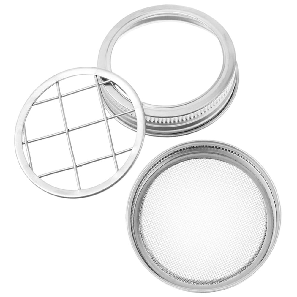 BIUDECO Jar Sprouting Lid Lid for Sprouting Floral Lid and Strainer for Tea or