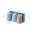 COSMEVIVI Wall-Mounted Toothbrush Holder with Tooth Mug Cup PP Plastic Organizer for Bathroom Suction Cup Design Space-Saving Toothpaste Rack for Family Use view 4