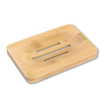 WOONEKY 2pcs Wood Soap Holder Bar Soap Tray for Kitchen Bathroom and Travel Water Draining Design Compact and Reusable