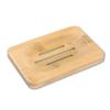 WOONEKY 2pcs Wood Soap Holder Bar Soap Tray for Kitchen Bathroom and Travel Water Draining Design Compact and Reusable view 1