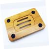 WOONEKY 2pcs Wood Soap Holder Bar Soap Tray for Kitchen Bathroom and Travel Water Draining Design Compact and Reusable view 2