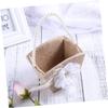 COLLBATH Wedding Flower Basket Burlap and Pearl Embellished Flower Girls Basket Bridal Shower Decor view 4