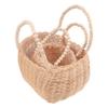 KOMBIUDA 2pcs Handmade Woven Flower Baskets Rustic Storage Baskets for Home Decor Multi-functional Rattan Flower Holder for Floral Design and Photography Props view 1