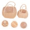 KOMBIUDA 2pcs Handmade Woven Flower Baskets Rustic Storage Baskets for Home Decor Multi-functional Rattan Flower Holder for Floral Design and Photography Props view 3