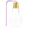 BRIGHTFUFU Light Bulb Shaped Glass Bottle Fun Drinking Glasses for Beers Cocktails and Party Favors Includes Reusable Straw Unique Design for Creative Entertaining Random Style view 1