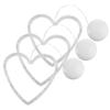 TOBBOMEY 3pcs Heart Shaped Window Lights with Cup Battery Operated Valentine Decorations for Home Party Wedding Elegant Hanging Lamps to Brighten Your Valentine Day view 1