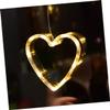 TOBBOMEY 3pcs Heart Shaped Window Lights with Cup Battery Operated Valentine Decorations for Home Party Wedding Elegant Hanging Lamps to Brighten Your Valentine Day view 2