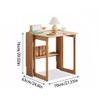 XUNTING Kitchen Tables Solid Wood Small Apartment Dining Table Storage Nordic Oak Desk Modern Simple Dining Table Log Folding Table Breakfast Table view 3