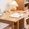 XUNTING Kitchen Tables Solid Wood Small Apartment Dining Table Storage Nordic Oak Desk Modern Simple Dining Table Log Folding Table Breakfast Table view 4