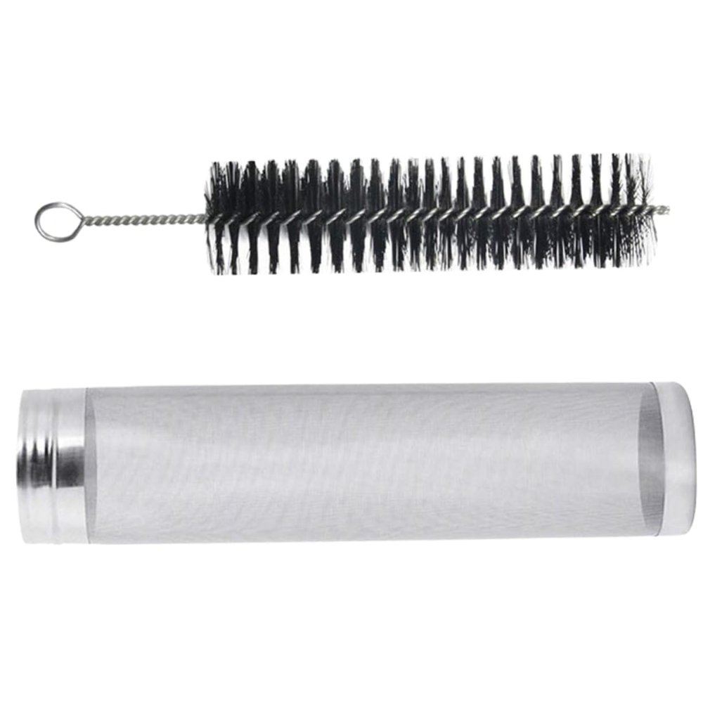 SECFOU 1set Stainless Steel Hop Filter Strainer Cleaning Brush Mesh for Home Brewing and Wine Making Easy to Clean
