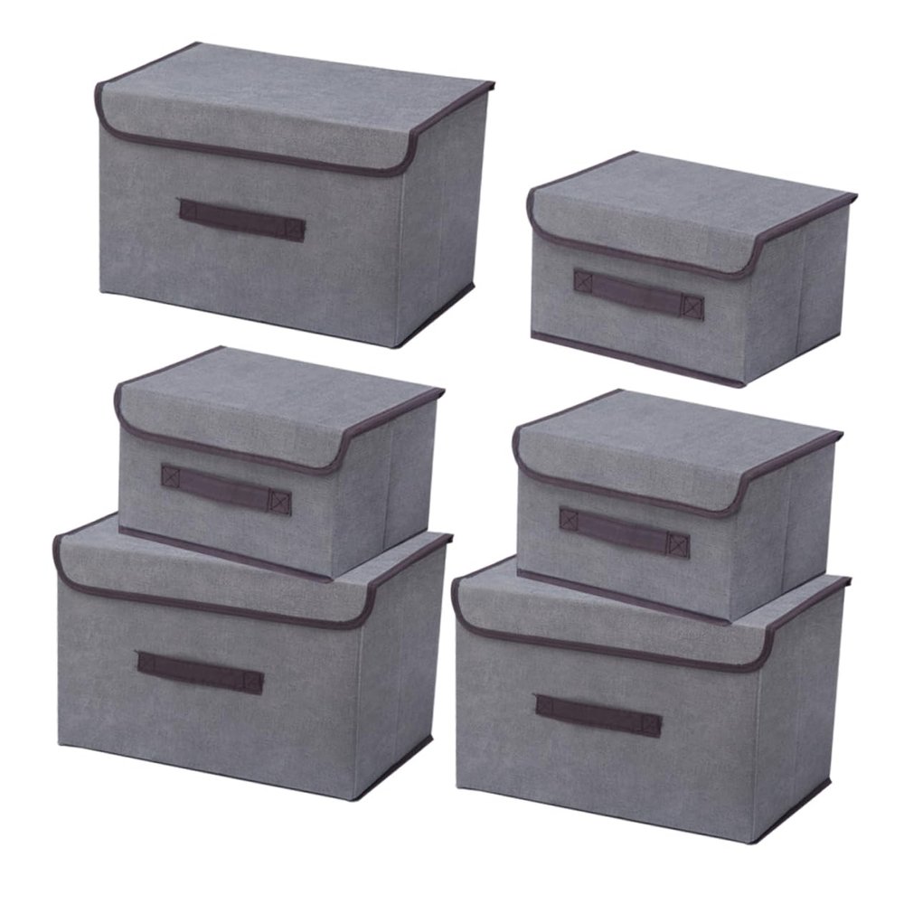 CHILDWEET 3sets Foldable Storage Boxes Organizers Lid for Clothes Toys and Stylish Bins for Bedroom Laundry Room and Closet Organization